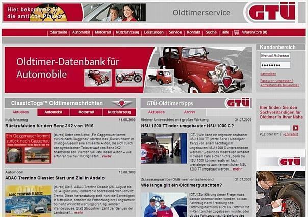 GTÜ erweitert Internetservice für Oldtimer-Liebhaber.